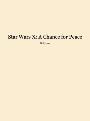 Cover of Star Wars X: A Chance for Peace